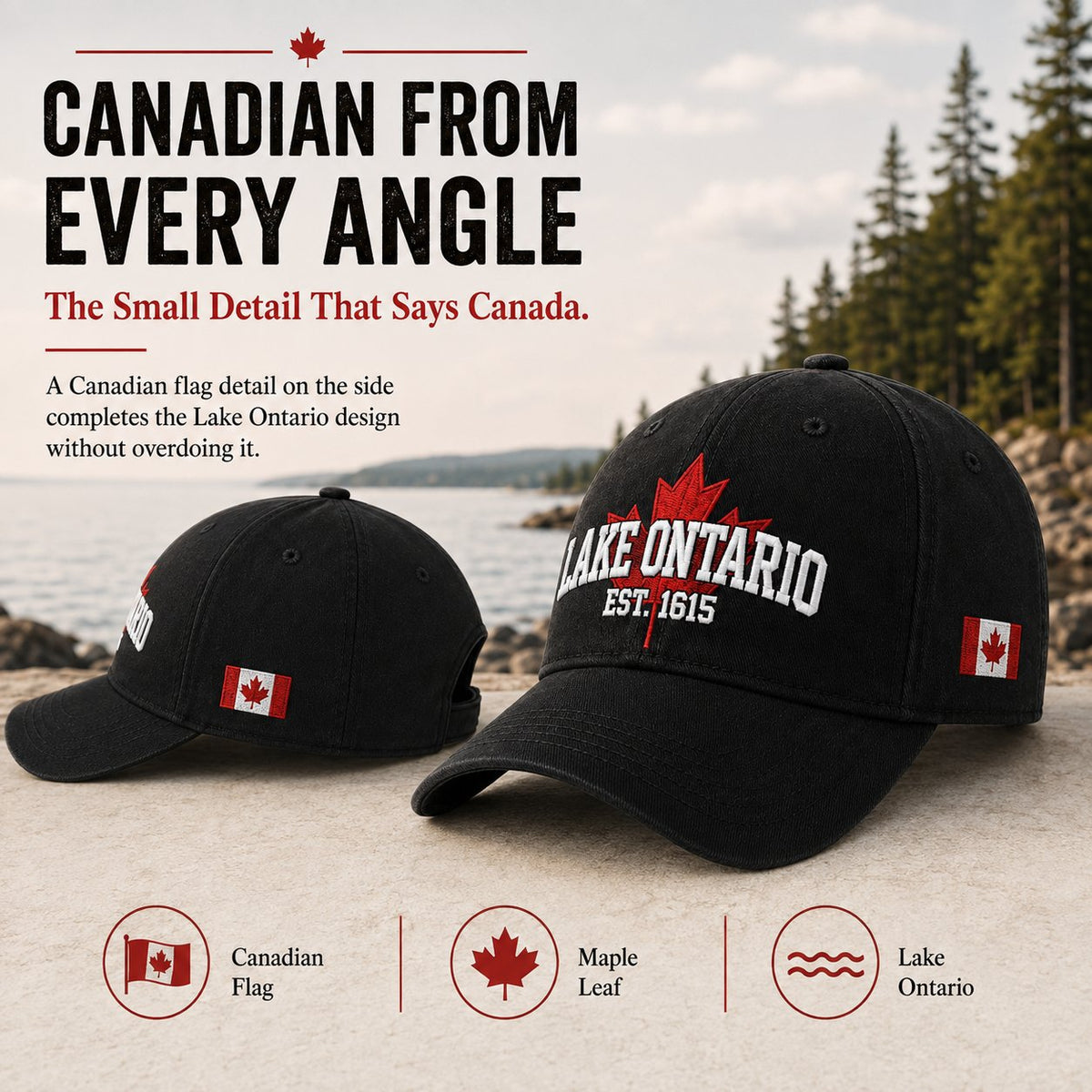 🔥😍Lake Ontario Forever – Heritage Embroidered Cap🍁