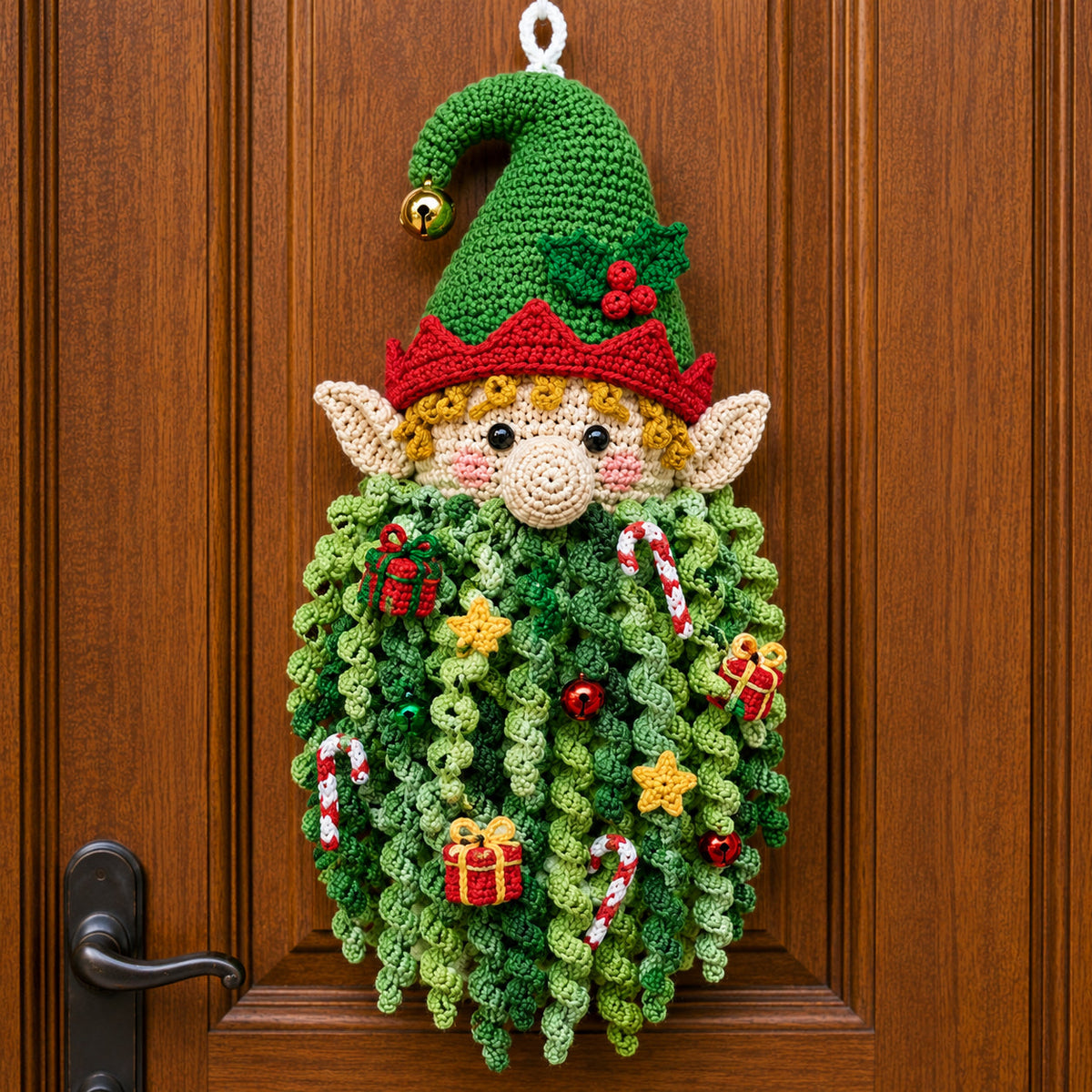🧘Relaxing & Beginner-Friendly- 🧶DIY Christmas Crochet Door Décor Kit(🎄Create Stunning Christmas Artwork)