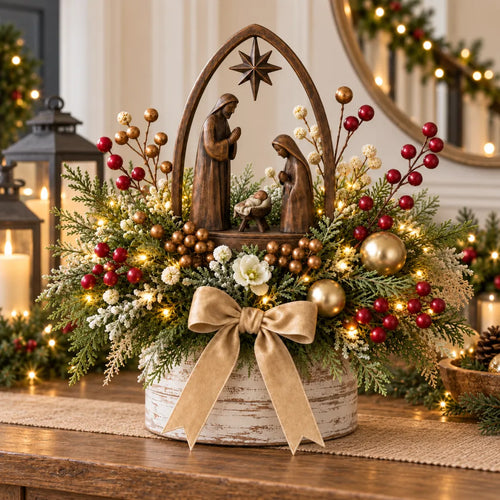 🌸Holy Night Christmas Nativity Display