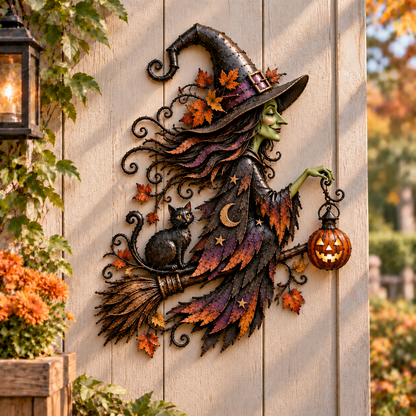 ✨Whimsical Halloween Wall Decor Collection – Owl, Witch, Black Cat & Raven