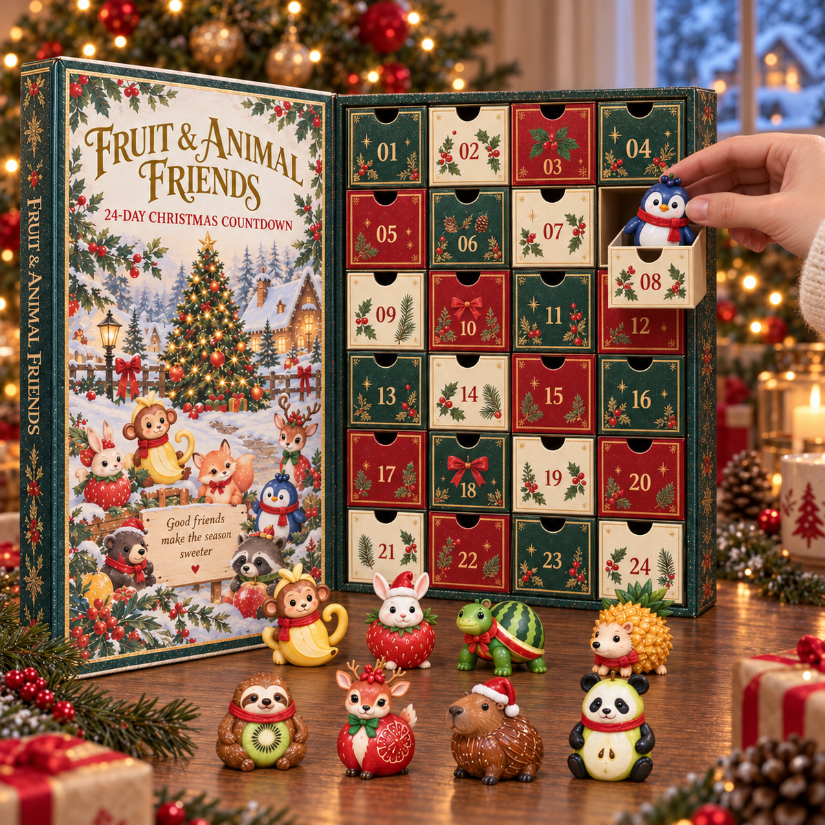 🦔🍇 Fruity Friends | 24-Day Christmas Advent Calendar