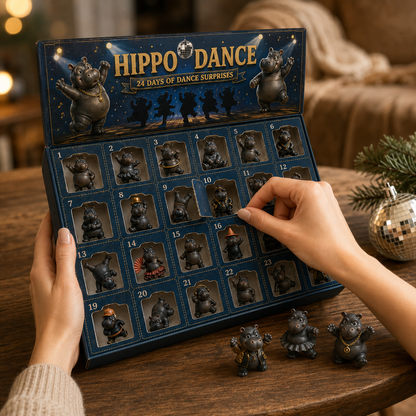 🔥🦛Open, Meet, Collect — 2027 Nestmiro® Funniest Hippo Dance Troupe Gift Set😂💃