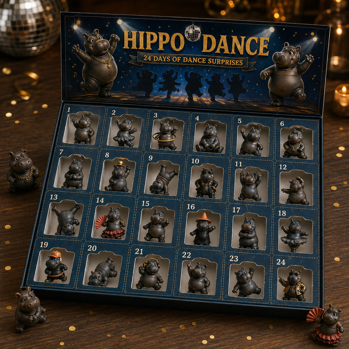 🔥🦛Open, Meet, Collect — 2027 Nestmiro® Funniest Hippo Dance Troupe Gift Set😂💃