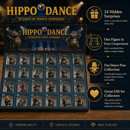 🔥🦛Open, Meet, Collect — 2027 Nestmiro® Funniest Hippo Dance Troupe Gift Set😂💃