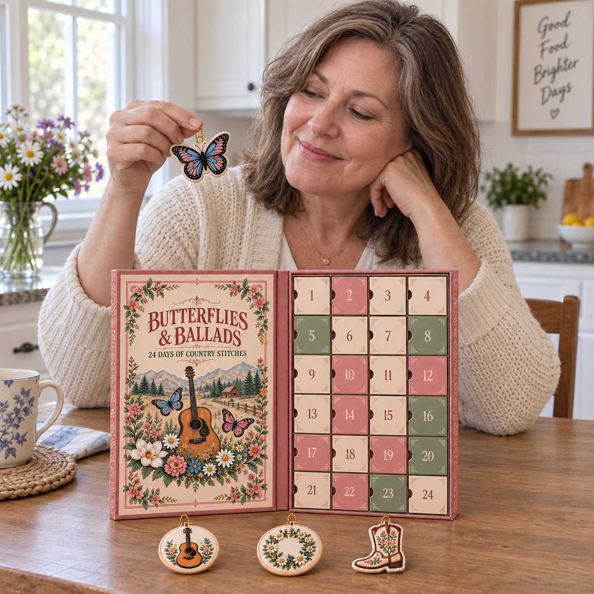 🔥🌸24 Days of Festive Stitches – Christmas Ornament Advent Calendar