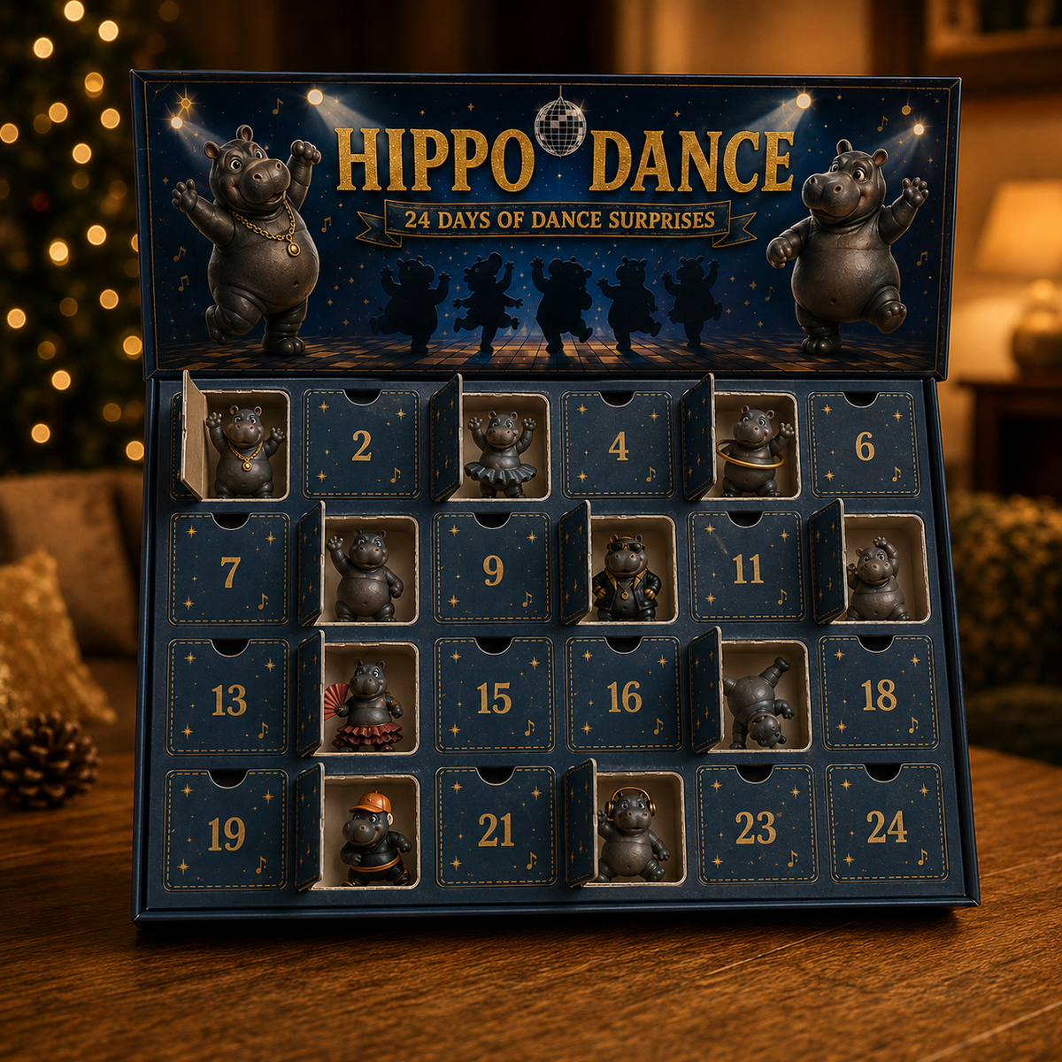 🔥🦛Open, Meet, Collect — 2027 Nestmiro® Funniest Hippo Dance Troupe Gift Set😂💃
