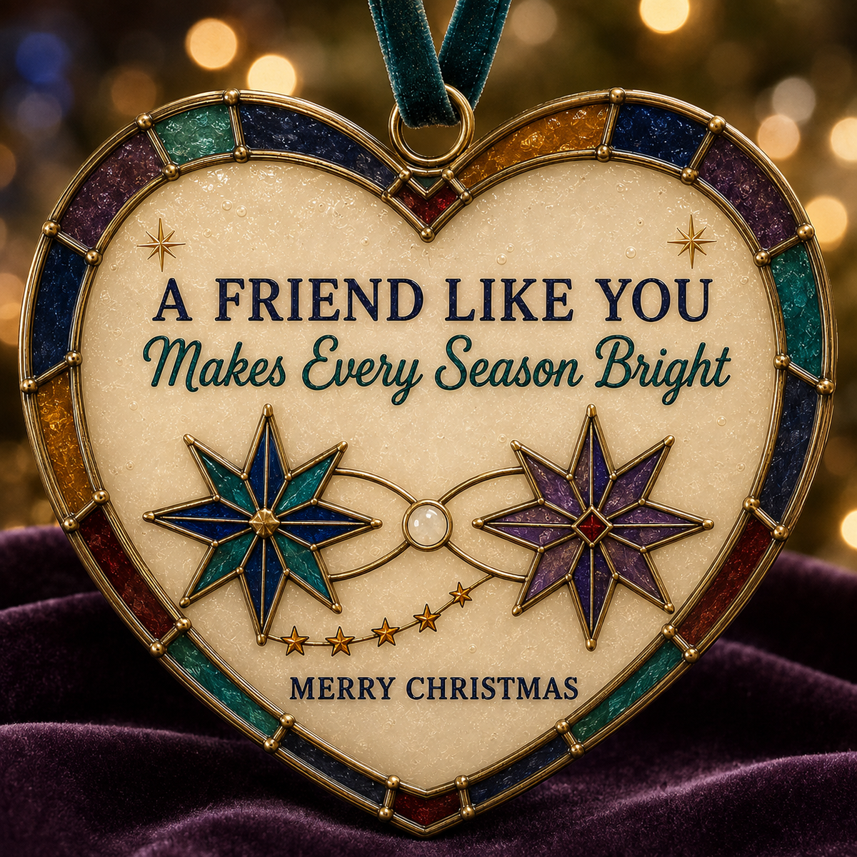 ✨Heartfelt 'Stained-Glass Style' Christmas Ornaments -❤️The Perfect Holiday Gift for Everyone You Love
