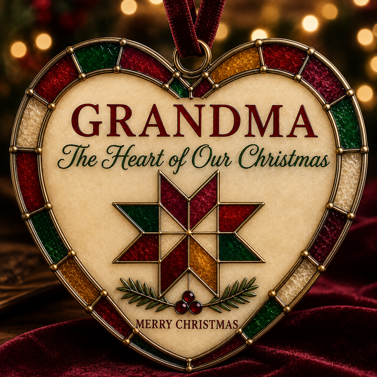 ✨Heartfelt 'Stained-Glass Style' Christmas Ornaments -❤️The Perfect Holiday Gift for Everyone You Love