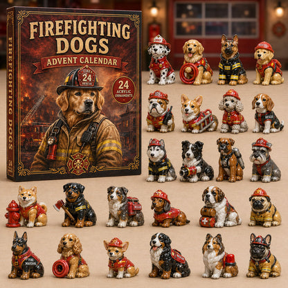 🔥Firefighting Dogs Advent Calendar 2026- 🎁Emotional Gift for Animal Lovers, Family, Friends, Loved Ones