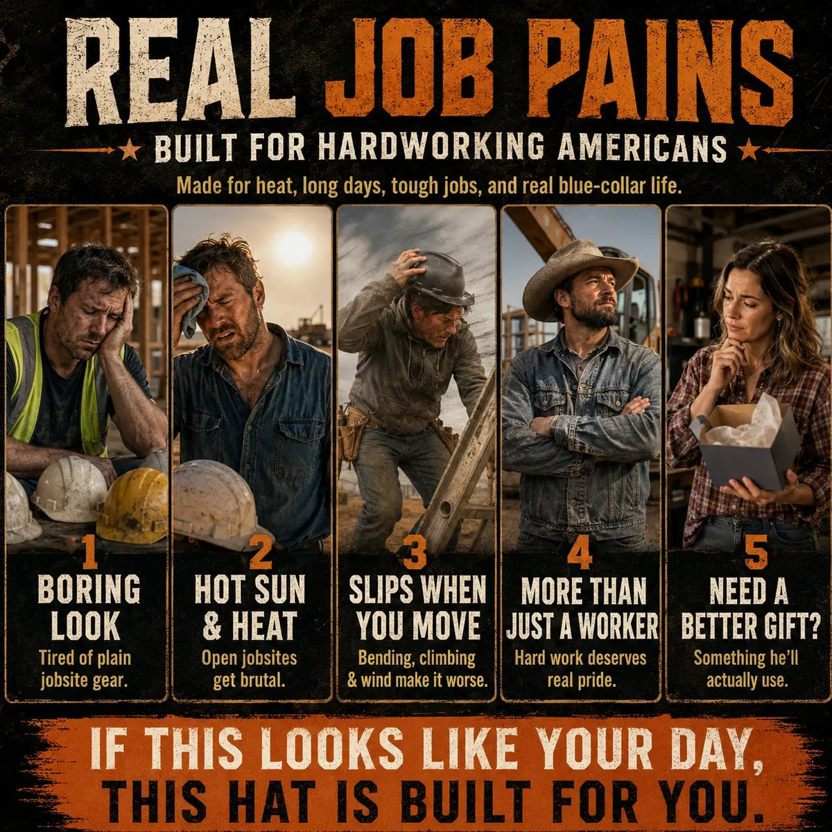 🤠Cowboy-Style Hard Hat – Wide Brim Safety Helmet with Chin Strap🛡️
